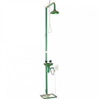 Аварийный душ с раковиной для промывки глаз Nofer SC710SS