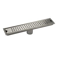 Трап Алсера 400х80 линейный вертикальный из нержавеющей стали