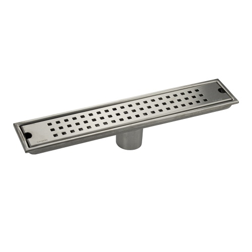 Трап Алсера 400х80 линейный вертикальный из нержавеющей стали