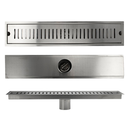 Трап Алсера 500х100 линейный вертикальный из нержавеющей стали фото 2