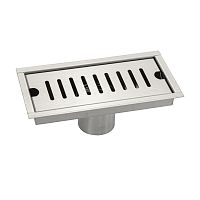 Трап Алсера 200х100 линейный вертикальный из нержавеющей стали