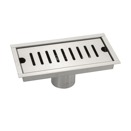 Трап Алсера 200х100 линейный вертикальный из нержавеющей стали