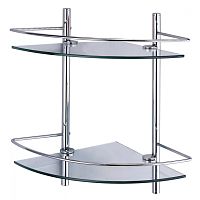 Полка стеклянная WasserKRAFT К-3122 двойная угловая