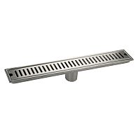 Трап Алсера 500х80 линейный вертикальный из нержавеющей стали