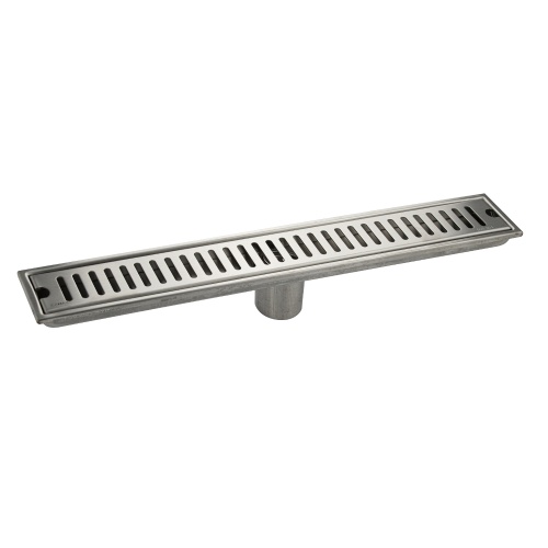 Трап Алсера 500х80 линейный вертикальный из нержавеющей стали