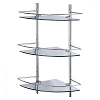 Полка стеклянная WasserKRAFT К-3133 тройная угловая