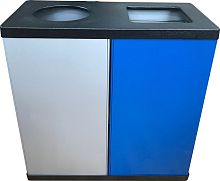 Урна для мусора Алсера двойная 160л цветная