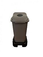 Контейнер для мусора Алсера 3-70ПАР темно-серый 70л на подставке