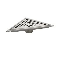 Трап Алсера 200х140 угловой вертикальный из нержавеющей стали